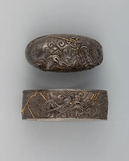 Sword-Hilt Collar and Pommel (Fuchigashira)