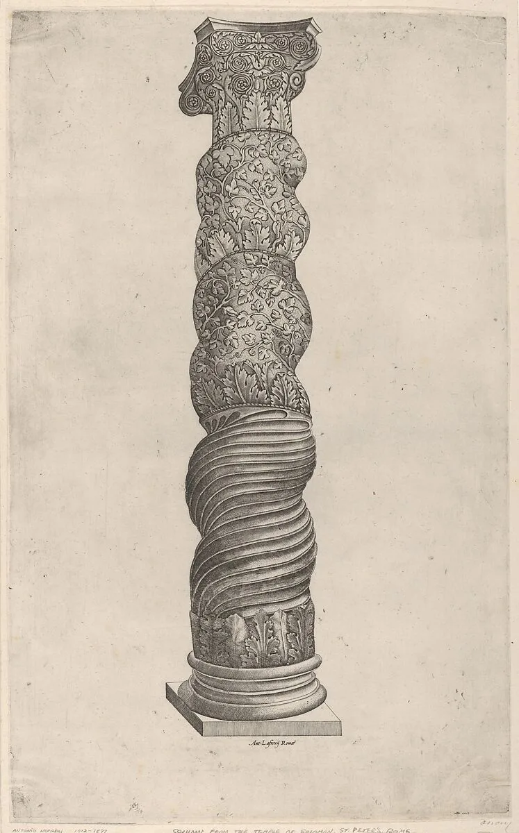 Winding Column from Saint Peter's, Rome — Anonymous, Italian, 16th century|Antonio Lafreri