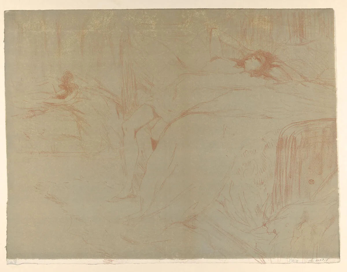 Collapsed on the Bed — Henri de Toulouse-Lautrec