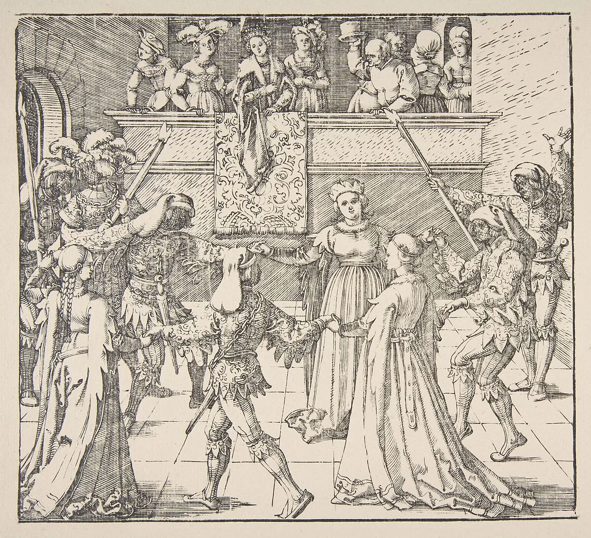 Masquerade Dance with Torches — Albrecht Dürer
