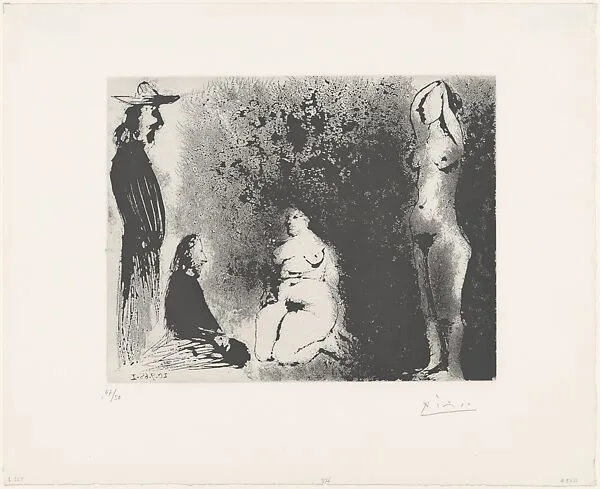 Landscape Painters with Two Nude Models, from 347 Suite — Pablo Picasso|Aldo and Piero Crommelynck|Galerie Louise Leiris
