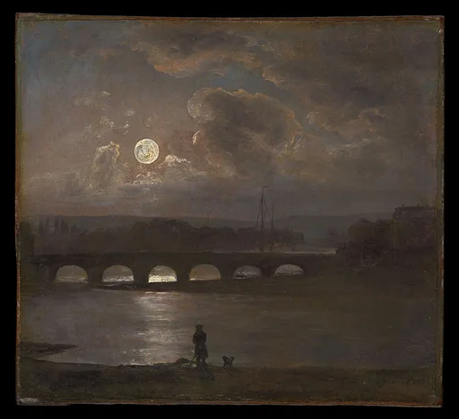 Moonlit View of the River Elbe at Dresden