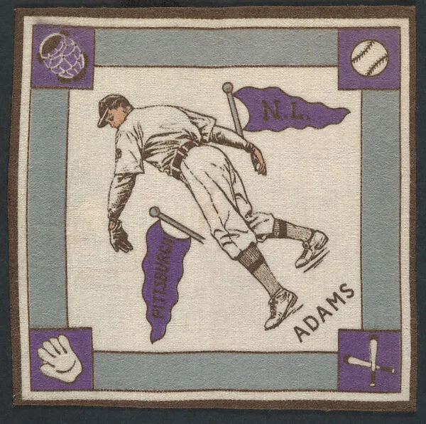 Babe Adams, Pittsburgh, National League from Baseball Players Felt Blanket series (B18) — Unknown