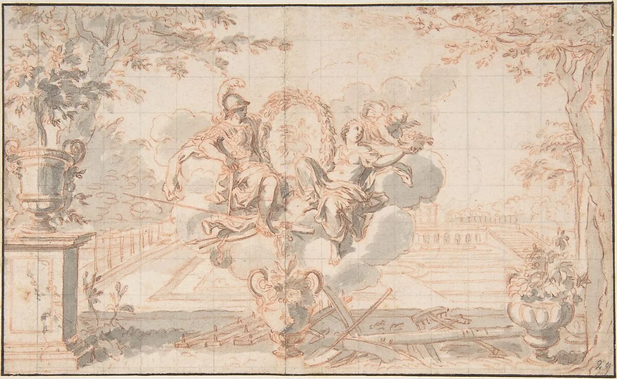 Allegory of Spring, after Sébastien Leclerc — Anonymous, French, 18th century|Sébastien Leclerc I|Sébastien Le Clerc, le Jeune