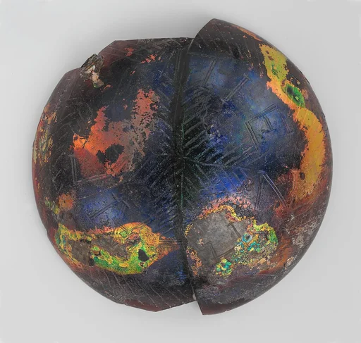 Glass bowl with inscription
