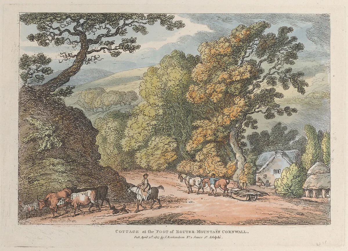 Cottage at the Foot of Router Mountain Cornwall — Thomas Rowlandson
