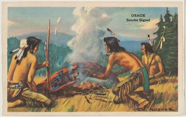 Osage, Smoke Signal, bakery card from the American Indian Tribes series (D39-1), issued by the Gordon Bread Company — Gordon Bread Company