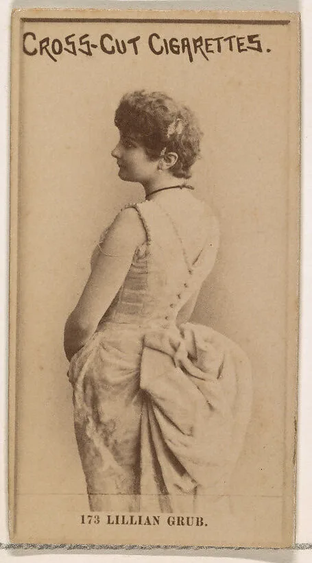 Card Number 173, Lillian Grubb, from the Actors and Actresses series (N145-2) issued by Duke Sons & Co. to promote Cross Cut Cigarettes — W. Duke, Sons & Co.