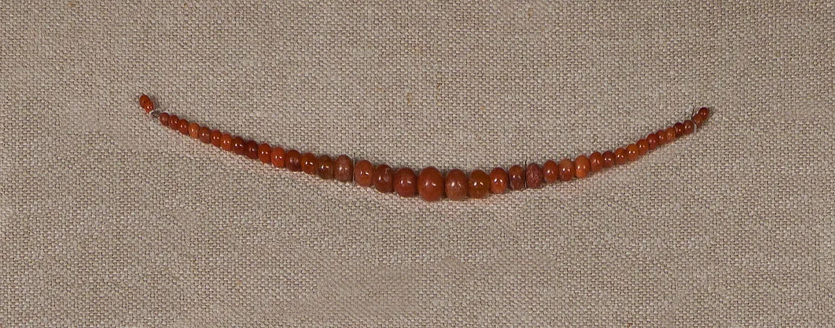 String of Carnelian Ball Beads — Unknown