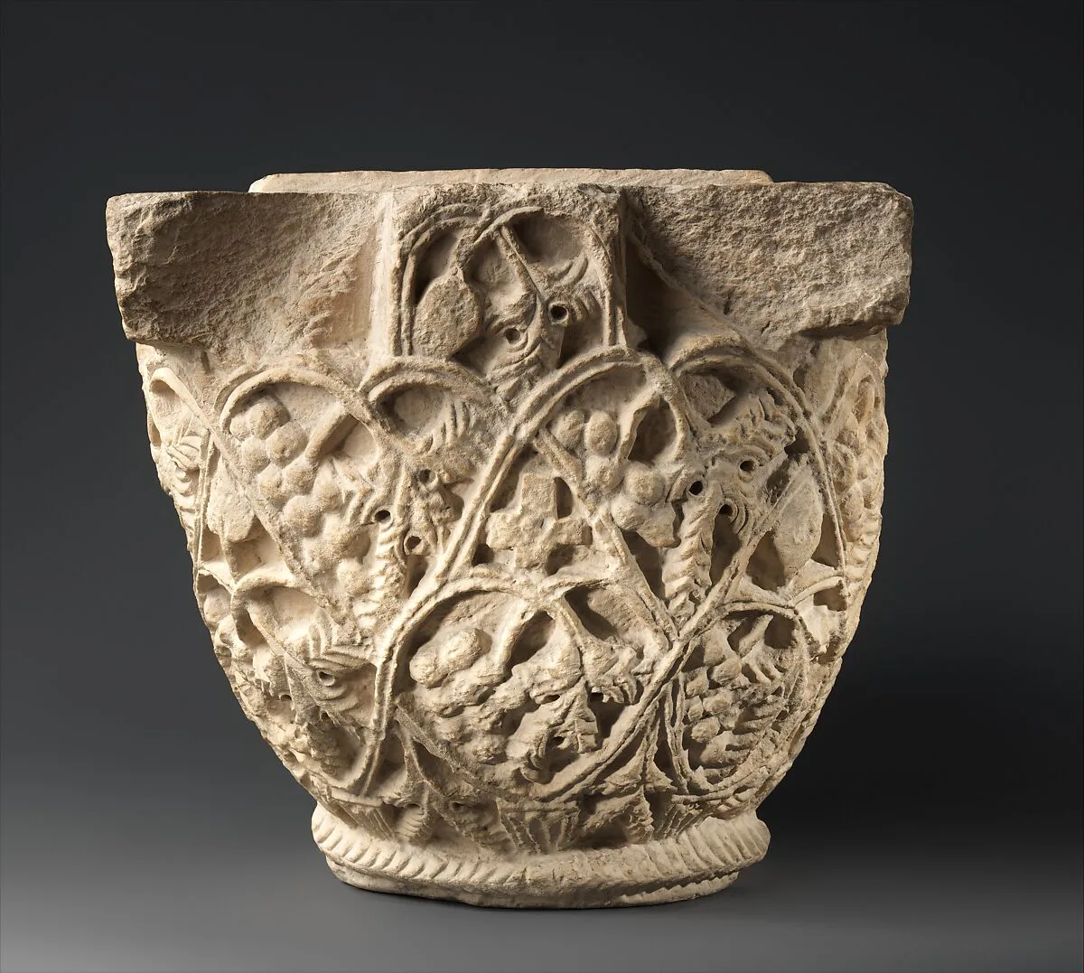 Capital with a Pattern of Vines with Grapes — Unknown