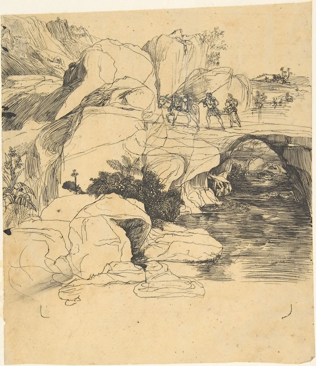 The Mountain Stream — Rodolphe Bresdin