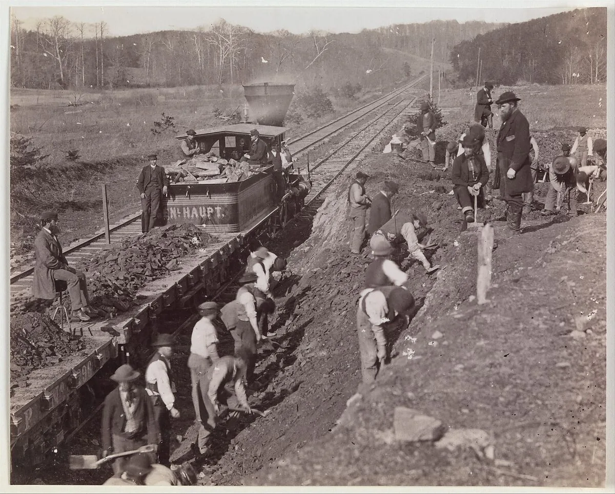 Excavating for "Y" at Devereaux Station, Orange & Alexandria Railroad — Andrew Joseph Russell|Mathew B. Brady
