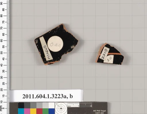 Terracotta fragments of kylikes (drinking cups)
