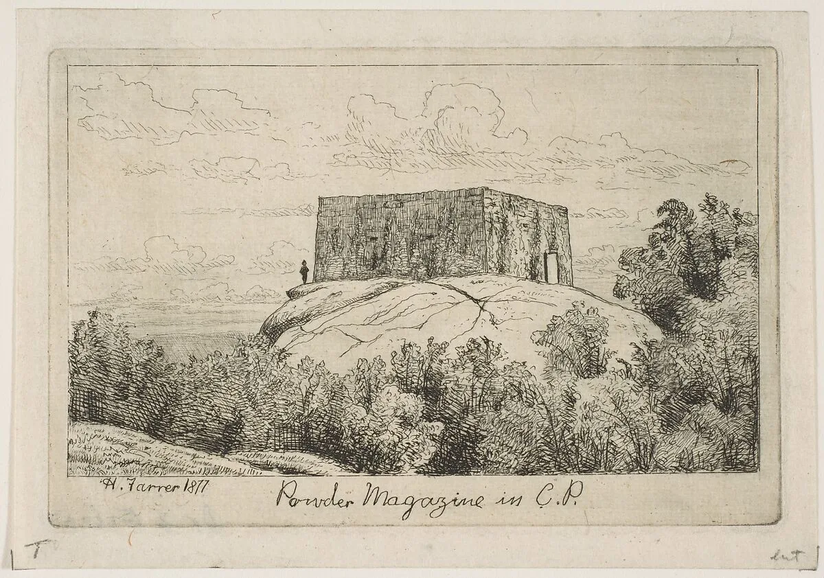 A Powder Magazine in Central Park, from "Scenes of Old New York" — Henry Farrer