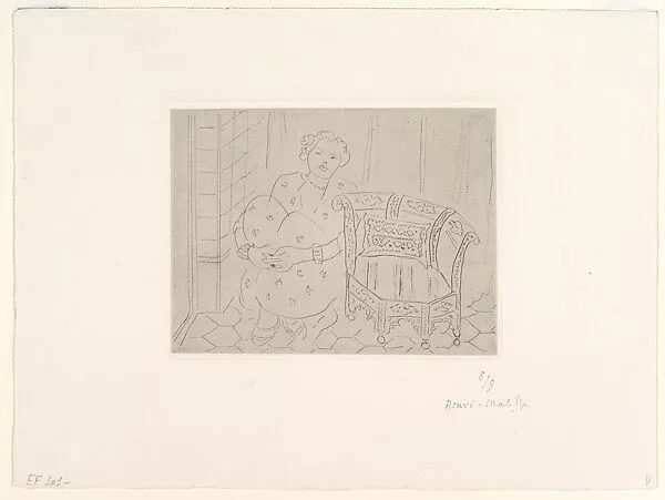 Crouching Figure Next to an Oriental Chair — Henri Matisse