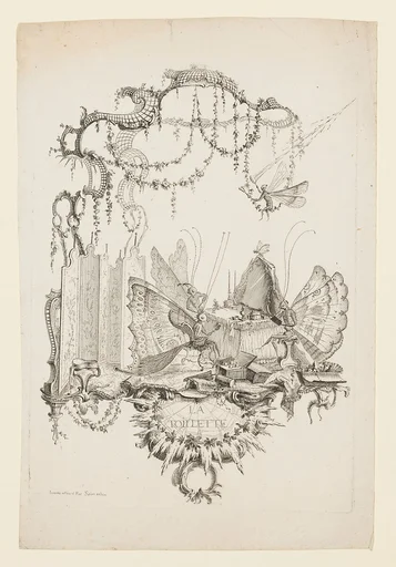 The Toilet (La Toilette), from Essai de Papilloneries Humaines par Saint Aubin