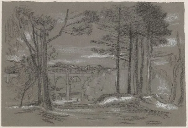 Landscape with Pines and Aqueduct — Arthur B. Davies