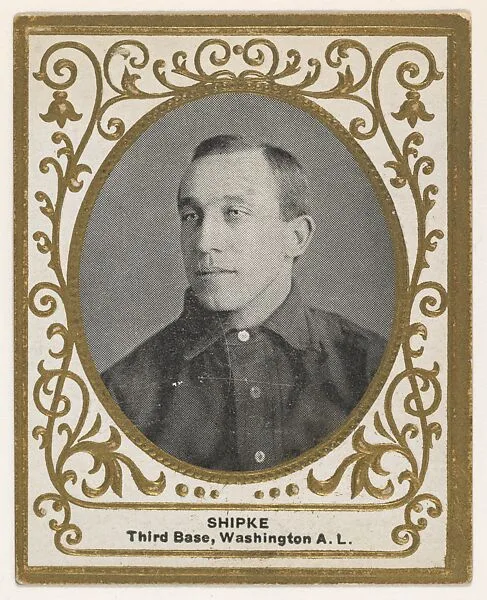 Shipke, 3rd Base, Washington, American League, from the Baseball Players (Ramlys) series (T204) issued by the Mentor Company to promote Ramly and T.T.T. Turkish Cigarettes — Mentor Company, Boston|Carl Homer Studios, Boston