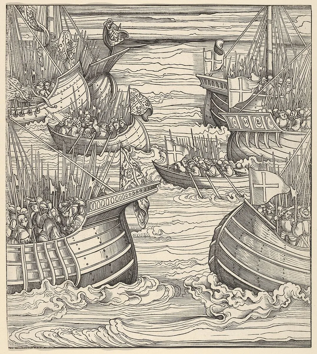 The Voyage of the White King Against the Turks, from Der Weisskunig — Hans Burgkmair|Jost de Negker|Marx Treitz-Sauerwein von Ehrentreitz