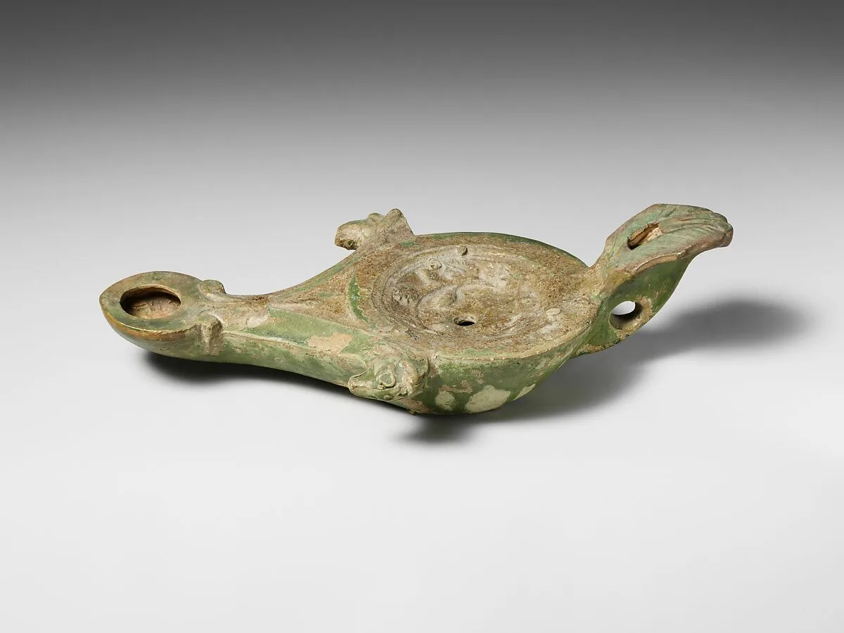 Terracotta oil lamp — Unknown