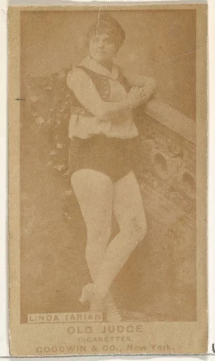Linda Farian, from the Actors and Actresses series (N171) for Old Judge Cigarettes