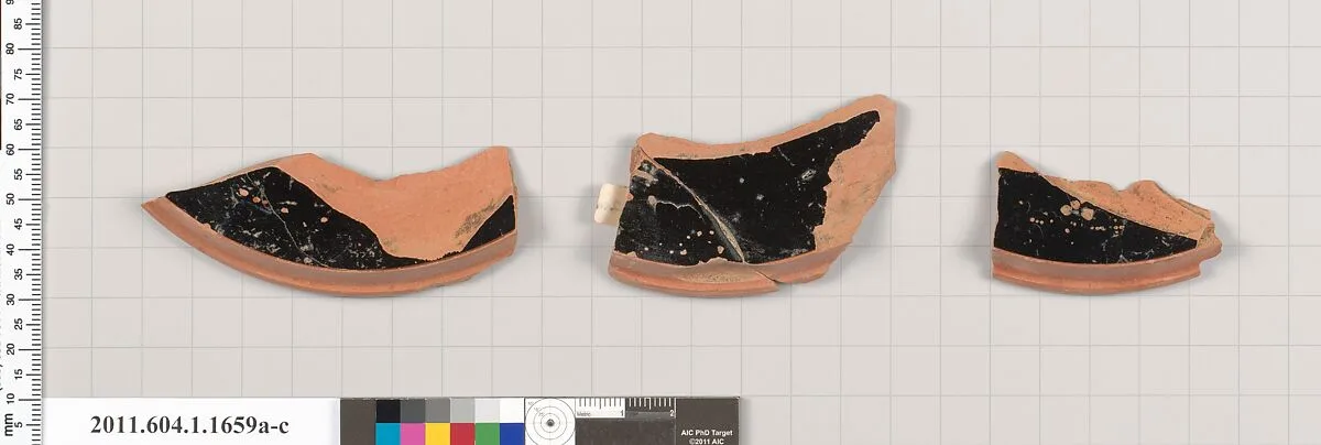 Terracotta fragments of a kylix (drinking cup) — Unknown