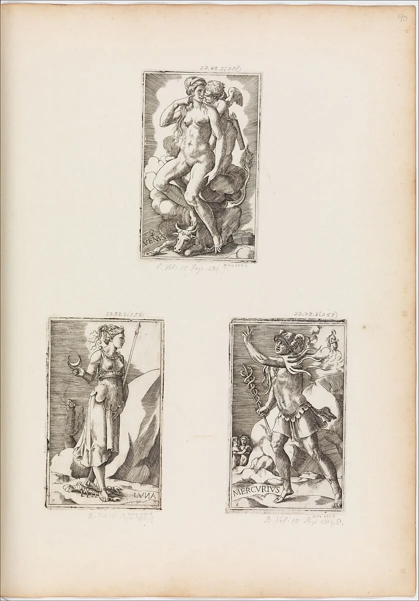 Mercurius, from Planets, plate 6 — Giulio Bonasone|Georges Reverdy