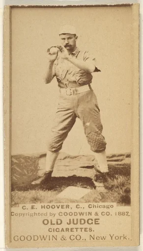 C.E. Hoover, Catcher, Chicago, from the Old Judge series (N172) for Old Judge Cigarettes