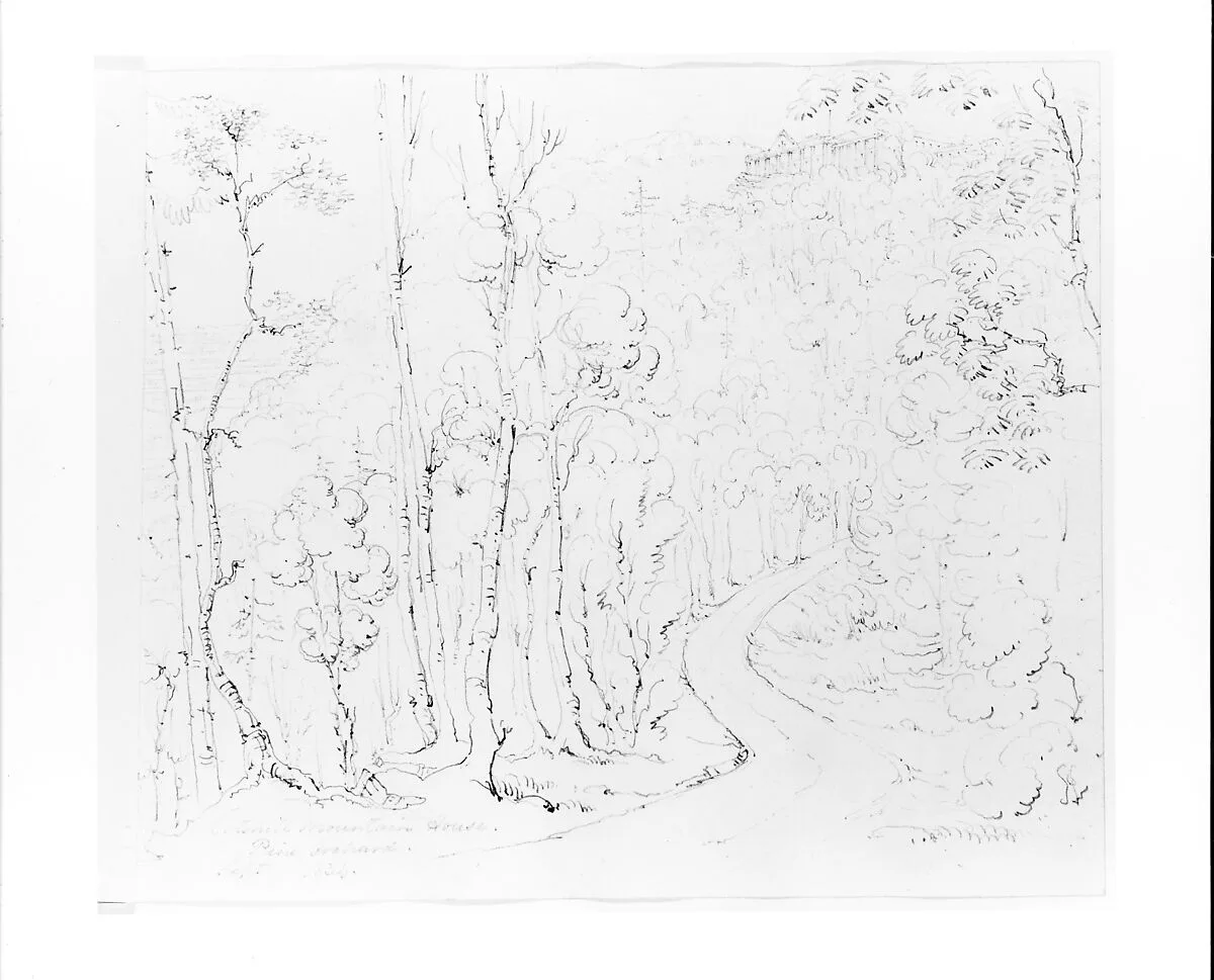 Catskill Mountain House from Pine Orchard (from Sketchbook) — John William Casilear