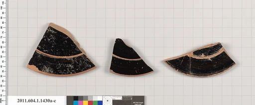 Terracotta fragments of kylikes (drinking cups)
