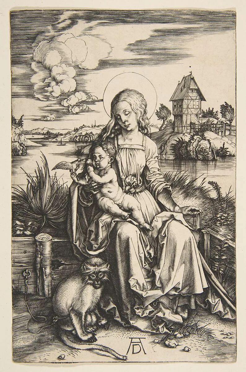 Virgin and Child with the Monkey — Albrecht Dürer