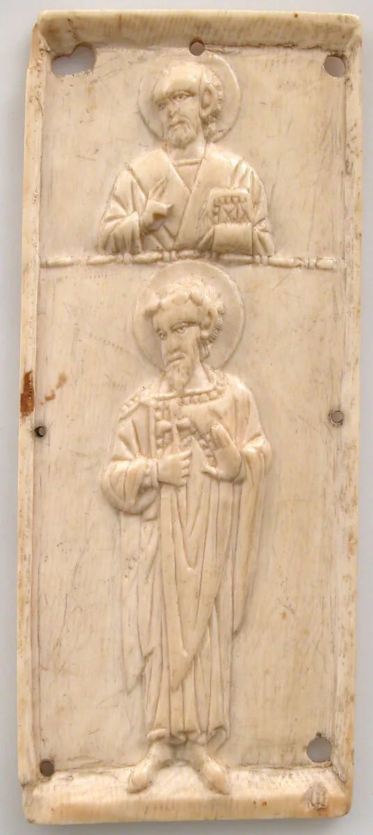 Right Wing of a Triptych with Saints Nicholas and Theodore — Unknown