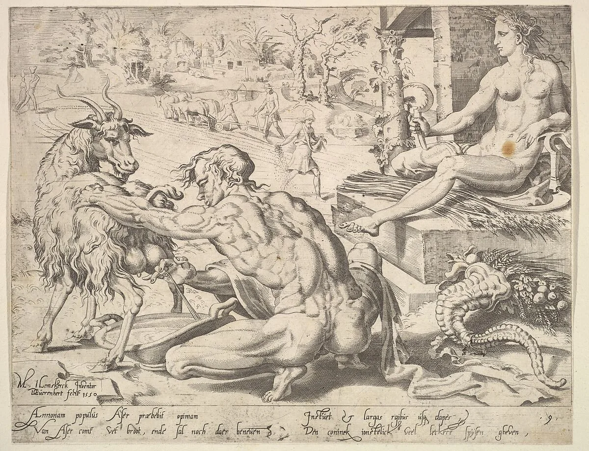 Asher, from the series The Twelve Patriarchs — Maarten van Heemskerck|Dirck Volckertsz Coornhert