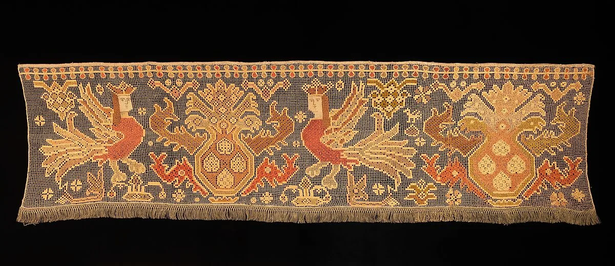 Bed curtain border — Unknown