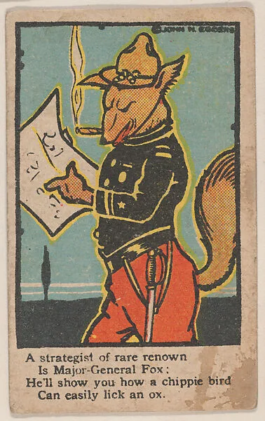 Major-General Fox from Eggers comic cards (W607) — Unknown
