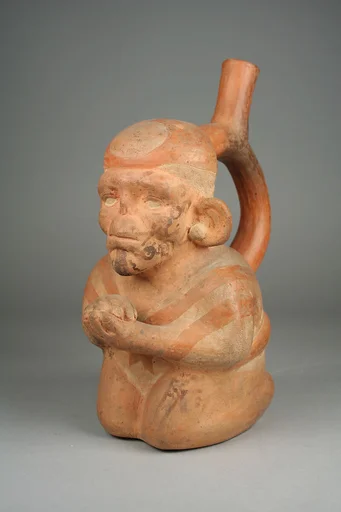 Stirrup Spout Bottle with Kneeling Leper