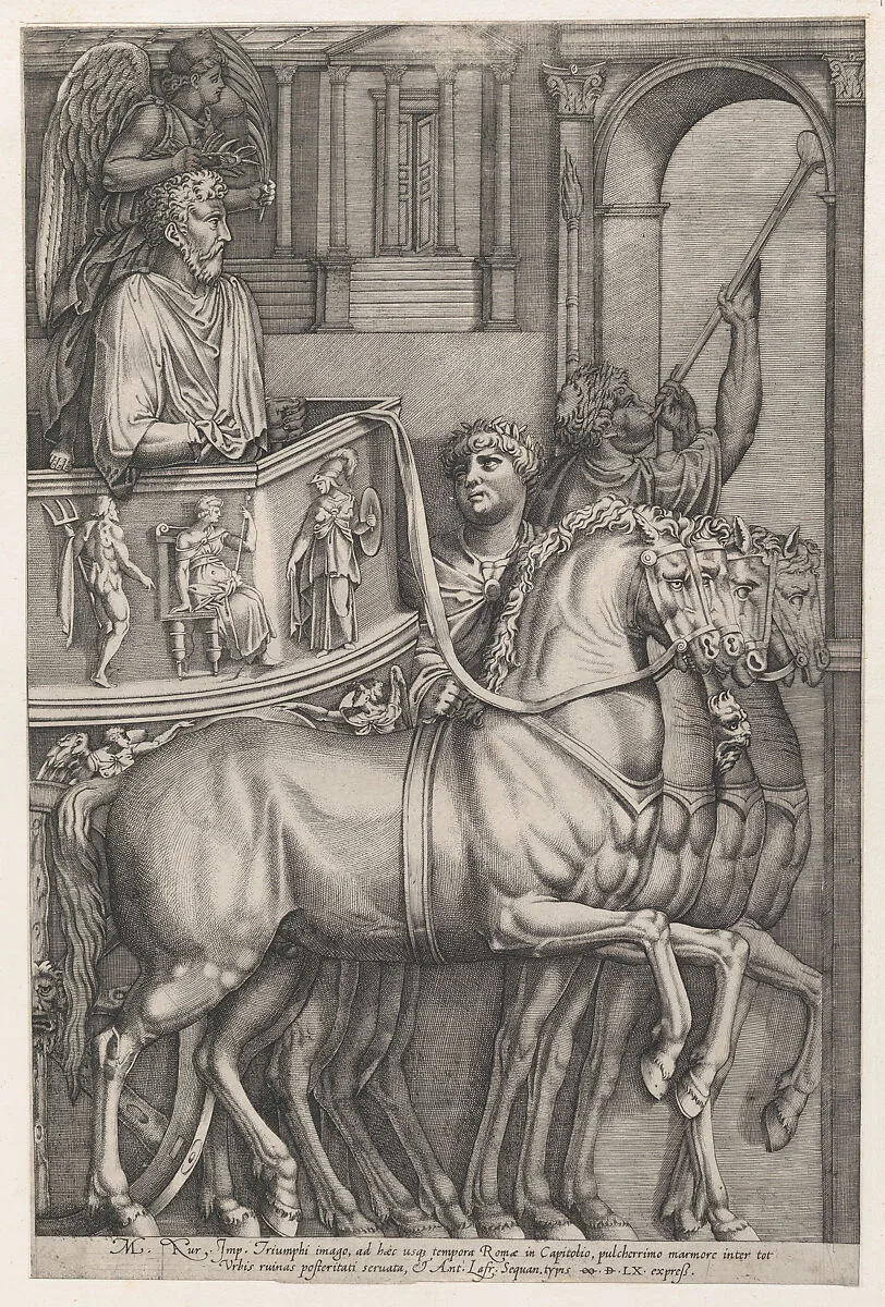 Speculum Romanae Magnificentiae: Triumph of Marcus Aurelius — Antonio Lafreri|Nicolas Beatrizet|Antonio Lafreri