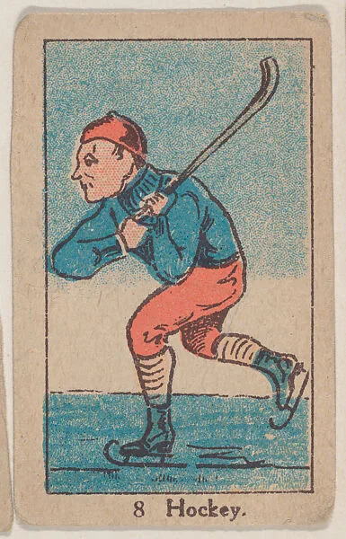Hockey #8 from the Sports Drawings series (W542) — Unknown