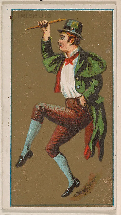 Irish Jig, from National Dances (N225, Type 1) issued by Kinney Bros. — Kinney Brothers Tobacco Company