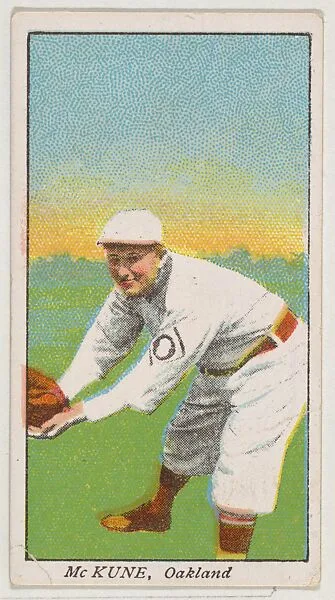 McKune, Oakland, from the "Obak Baseball Players" set (T212), issued by the American Tobacco Company to promote Obak Mouthpiece Cigarettes — American Tobacco Company