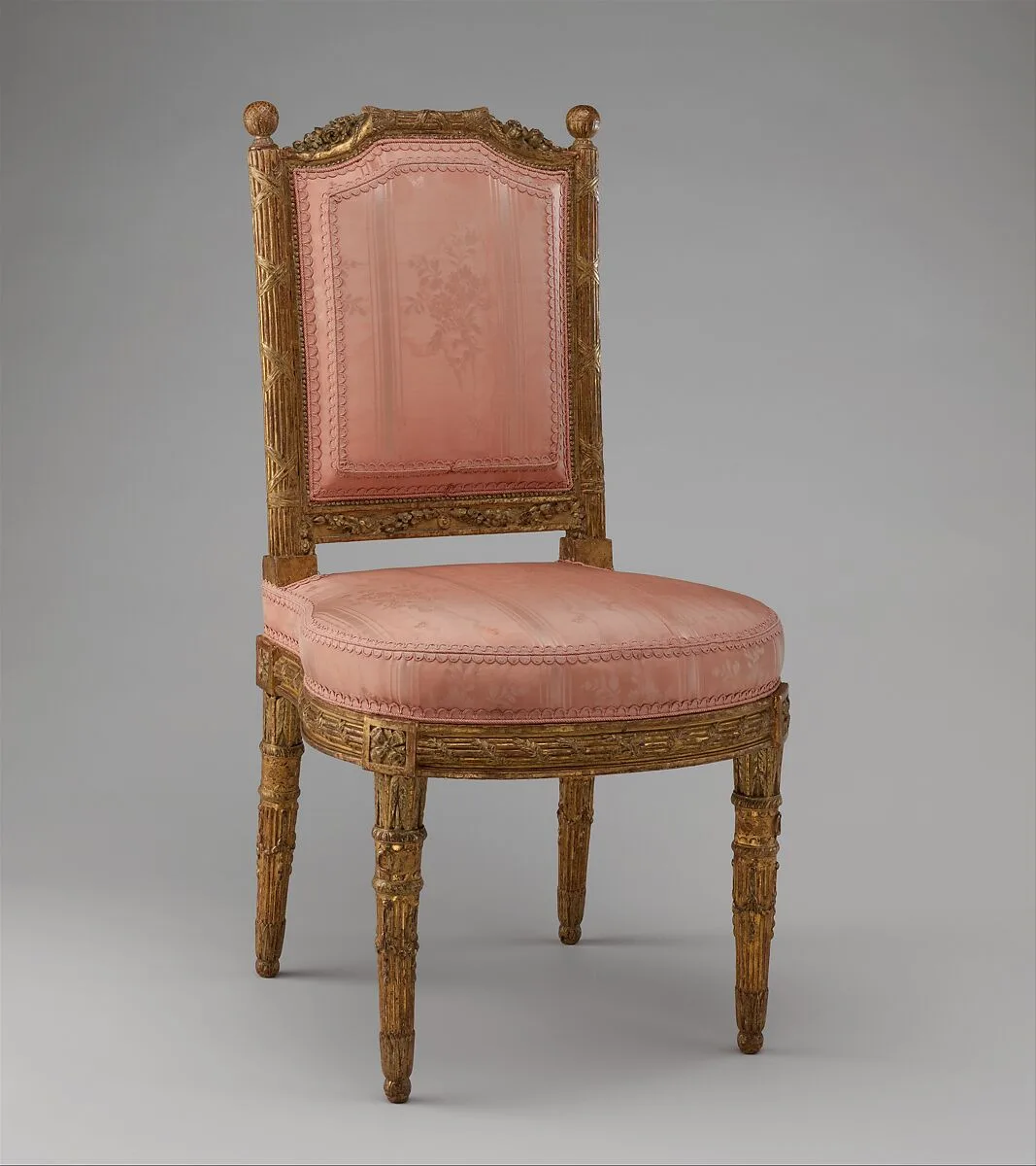 Side chair (chais à la reine) (one of a pair) — Jules-Hugues Rousseau|Jean -Siméon Rousseau de la Rottière|Presle|Georges Jacob