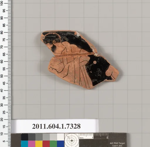 Terracotta rim fragment of a kylix (drinking cup)