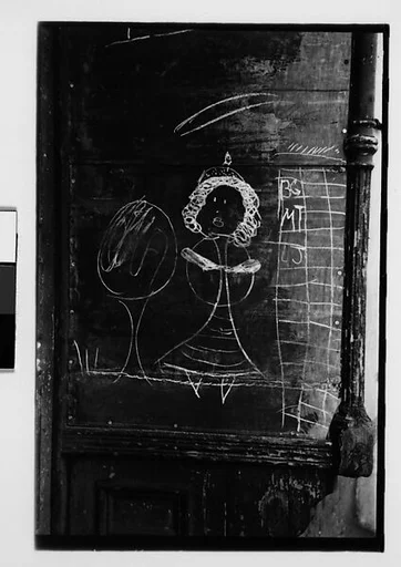 [Four 35mm Film Frames: Graffiti: Chalk Drawings, New York City]