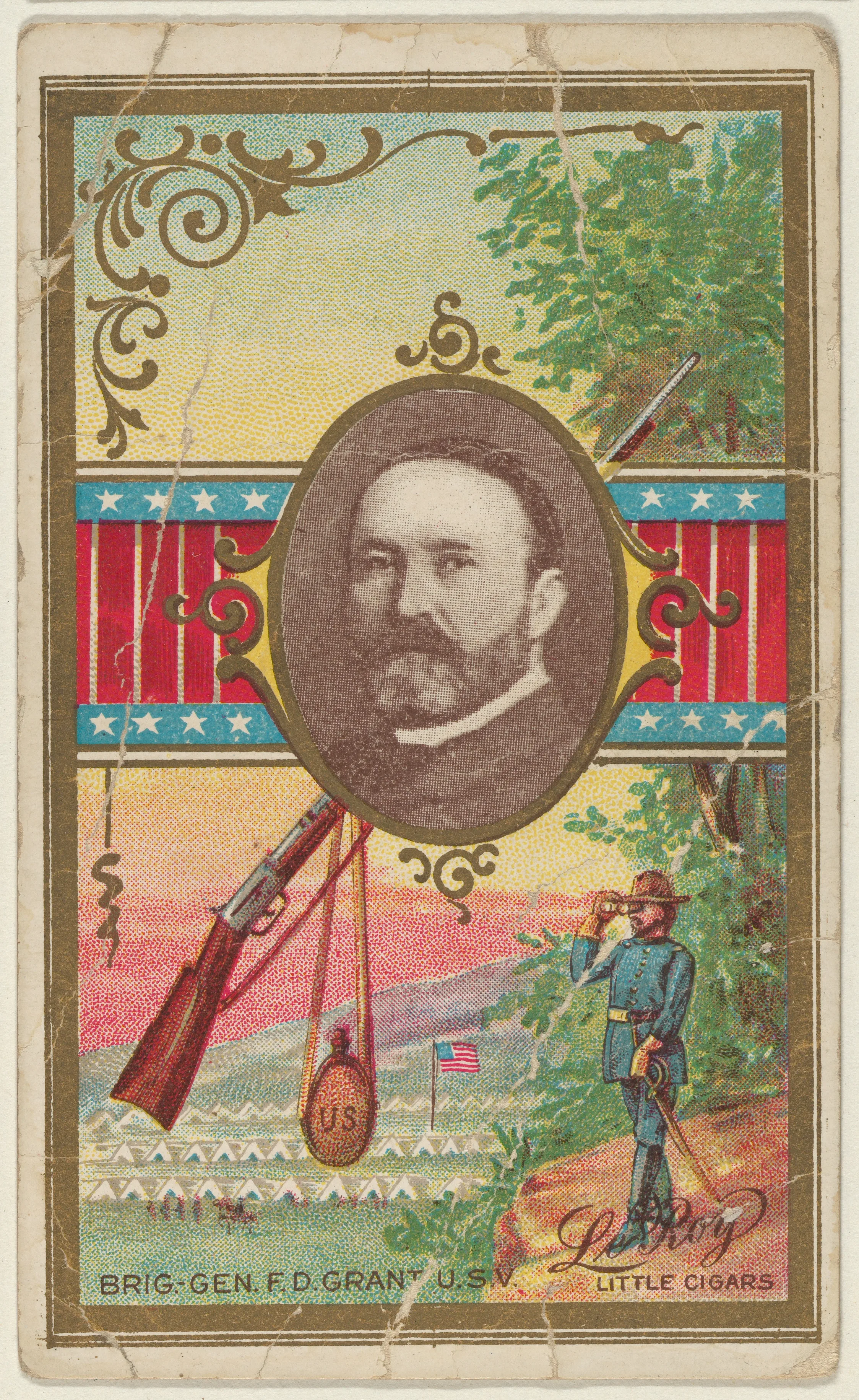 Brigadier General Frederick D. Grant, U.S. Volunteers, from the "Generals" series (T63), issued by LeRoy Little Cigars — LeRoy Little Cigars