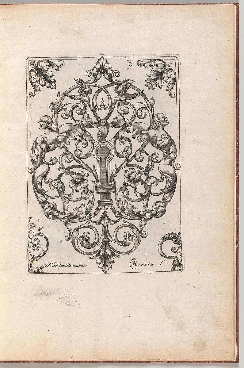Diverses Pieces de Serruriers, page 10 (recto) — Hugues Brisville|Jean Berain|Gabriel Ladame