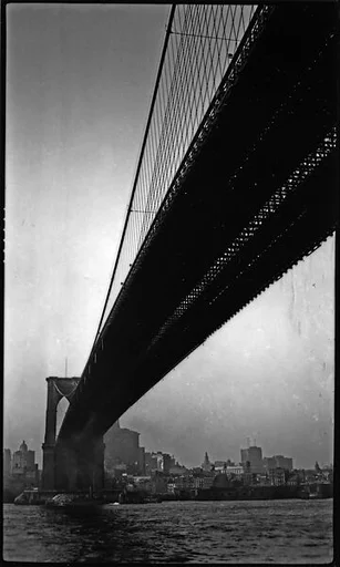 [Underneath the Brooklyn Bridge, New York City]