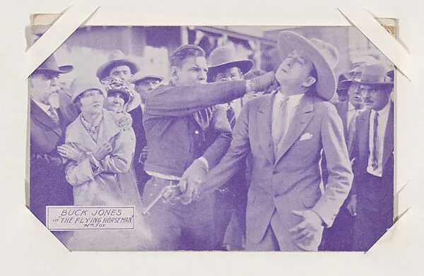 Buck Jones in "The Flying Horseman" from Western Stars or Scenes Exhibit Cards series (W412) — Unknown