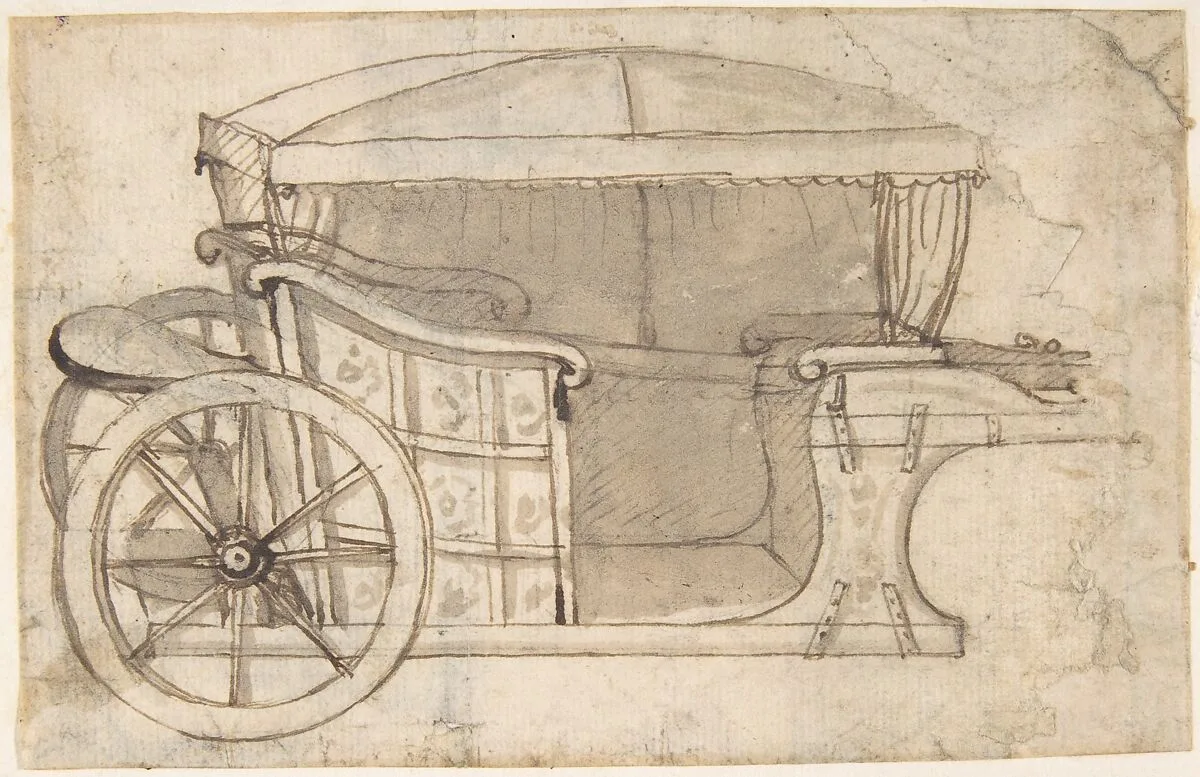 Design for a Carriage — Giovanni Larciani ("Master of the Kress Landscapes")