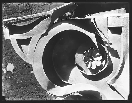 [Tin Relic with Rosette Motif, Photographed on Roof of 92 Fifth Avenue, New York City]
