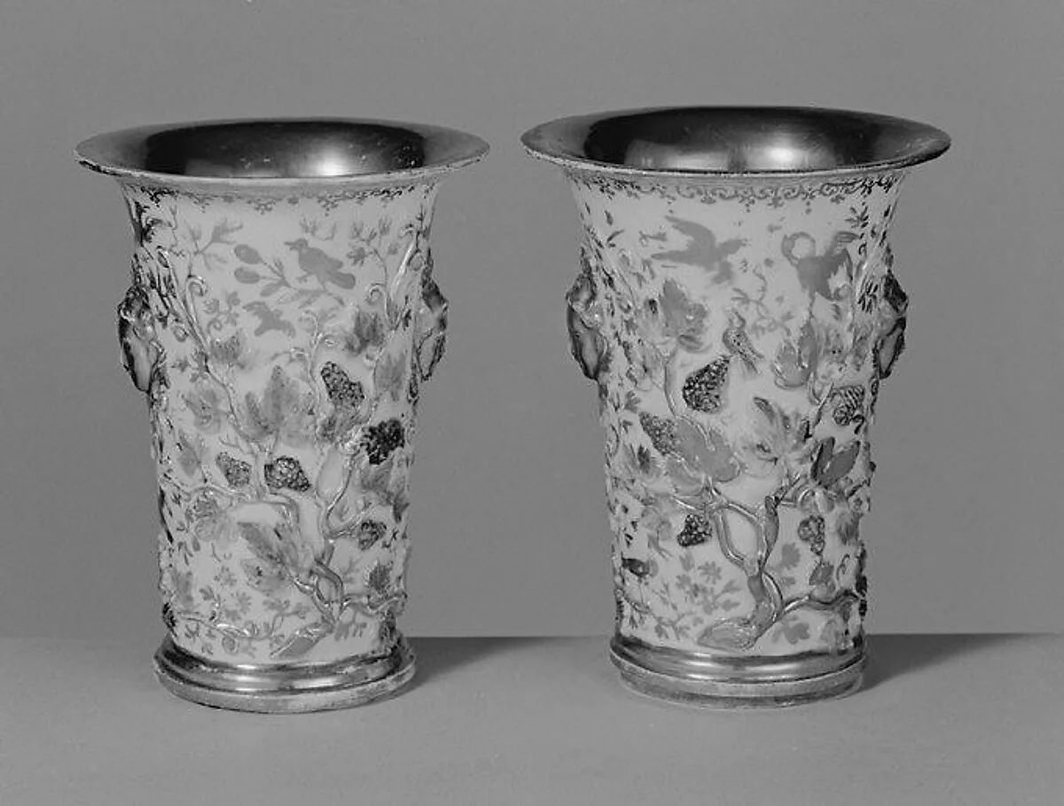 Pair of beaker vases — Meissen Manufactory